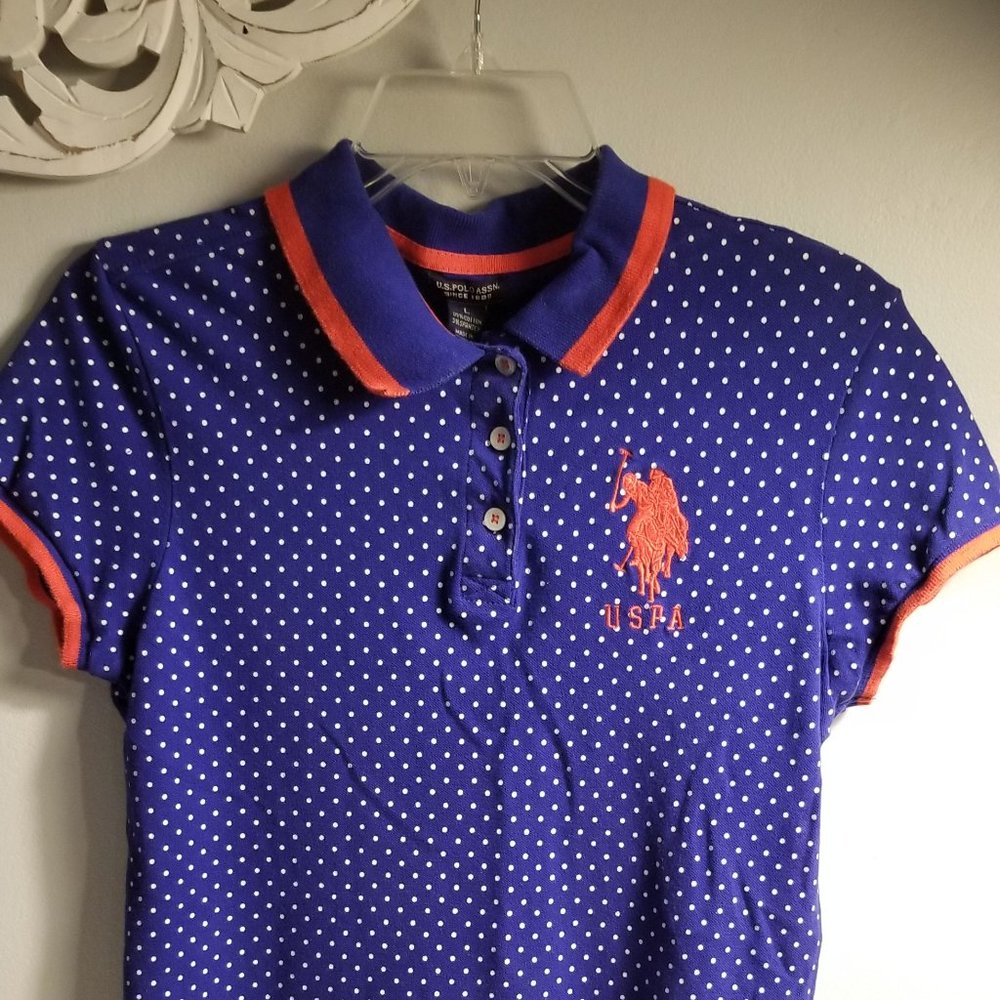 US Polo Assn./Short Sleeves/Ladies/Polka Dot/Tee